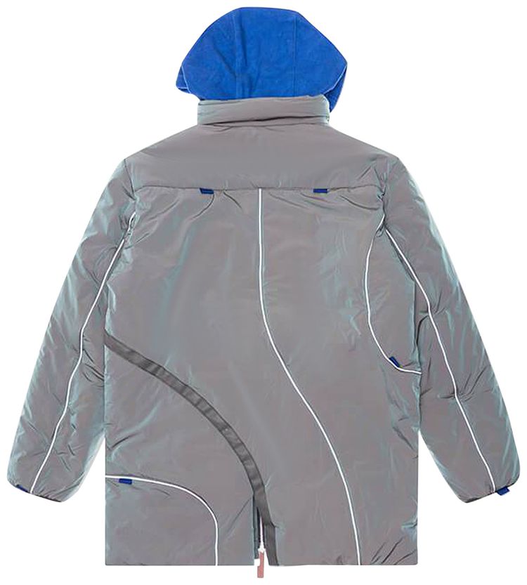 A Cold Wall Crinkle Puffer Coat Iridescent