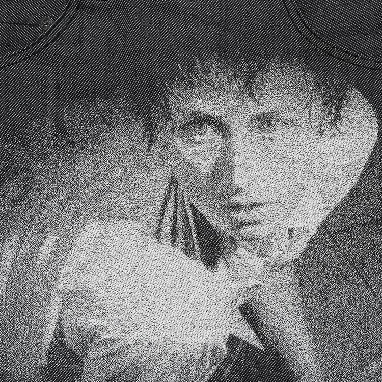 Undercover Jacquard Denim Skirt Black