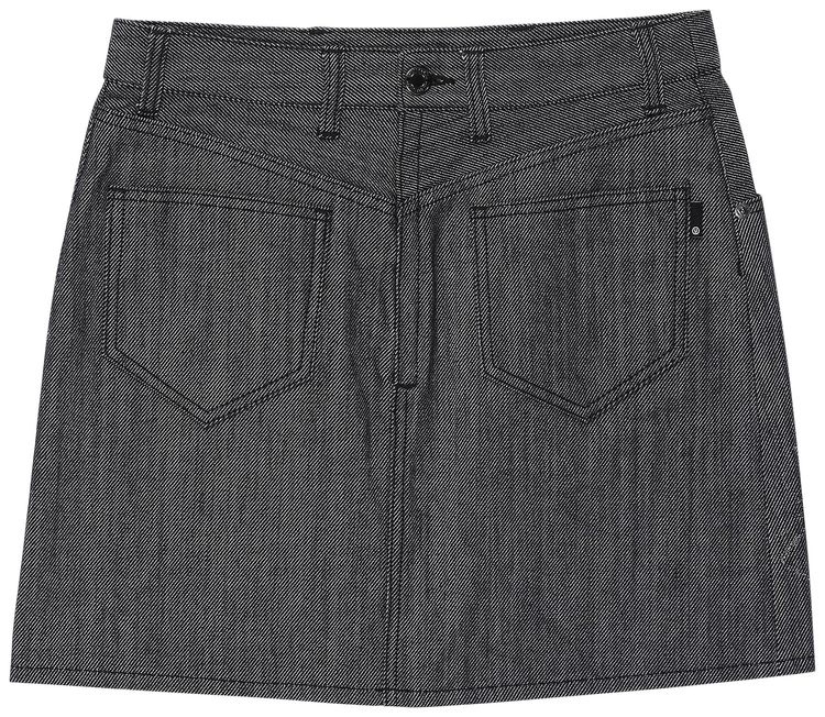 Undercover Jacquard Denim Skirt Black