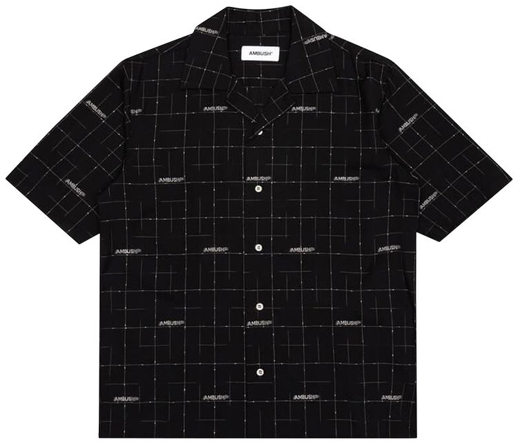 Ambush Logo Open Collar Shirt Black