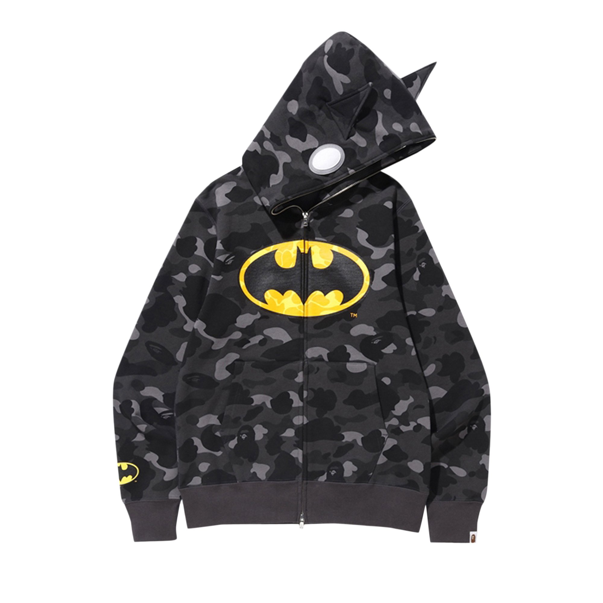 Buy BAPE x DC Batman Color Camo Full Zip Hoodie #1 'Black' - 0039 