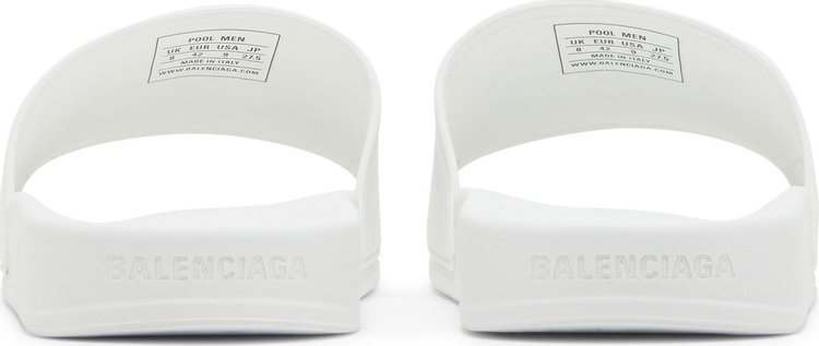 Balenciaga Pool Slides White Black