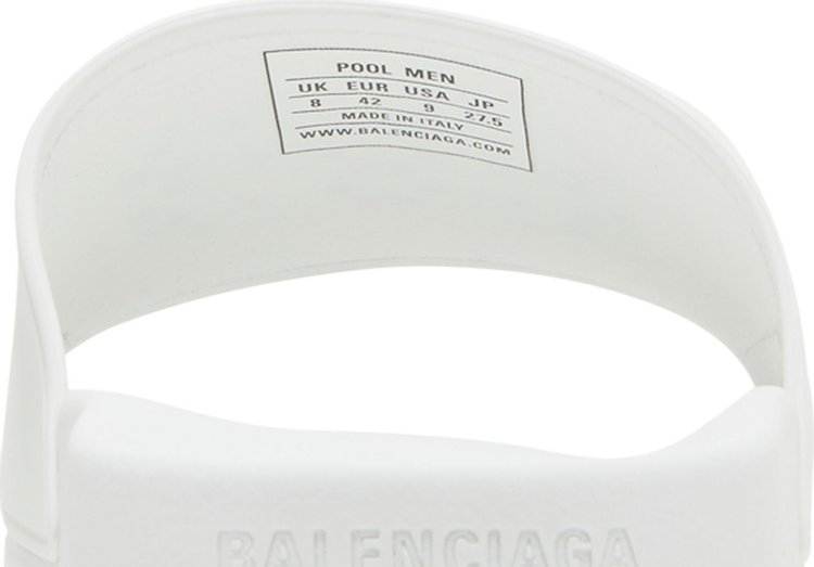 Balenciaga Pool Slides White Black