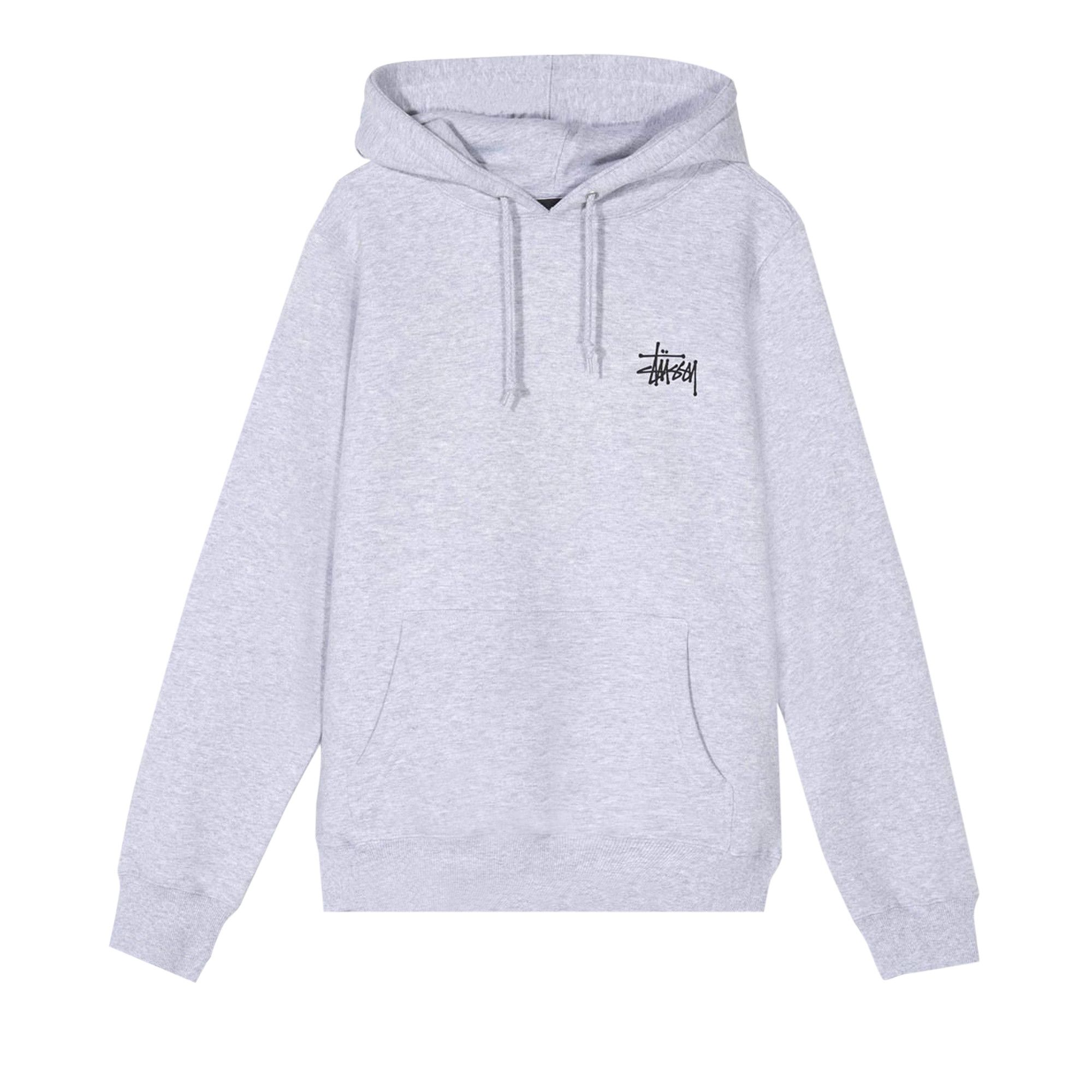 Stussy Basic Hood Ash Heather Grey Men s Size XL