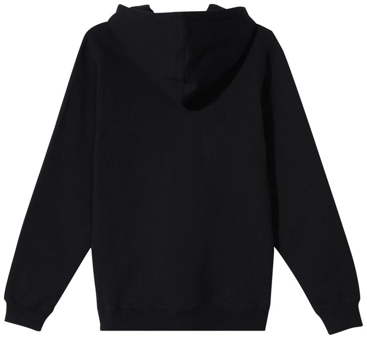 Stussy Stock Logo Applique Hoodie Black