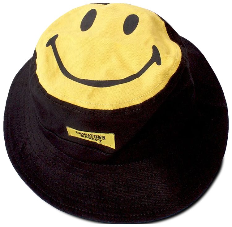Chinatown Market Smiley Bucket Hat Black