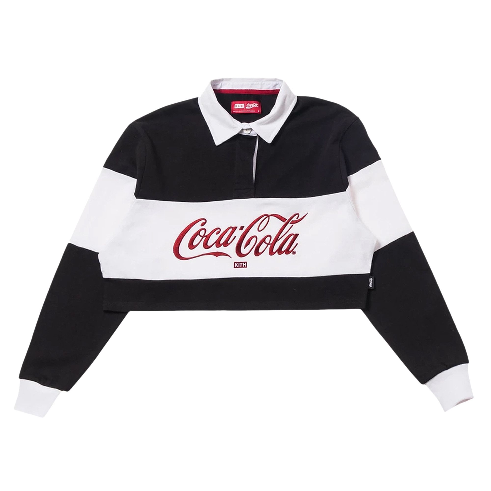 Buy Kith x Coca Cola Cropped Long Sleeve Rugby Black 0725 2FW180104XCCLR BLAC GOAT