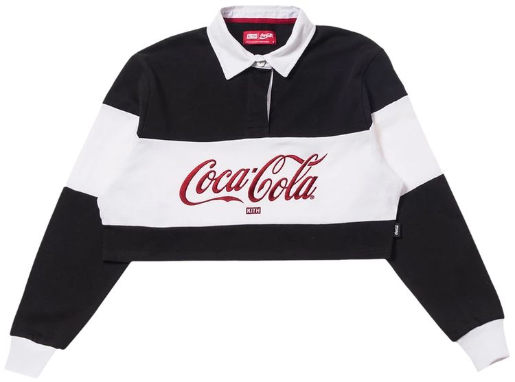 Kith x Coca Cola Cropped Long Sleeve Rugby Black