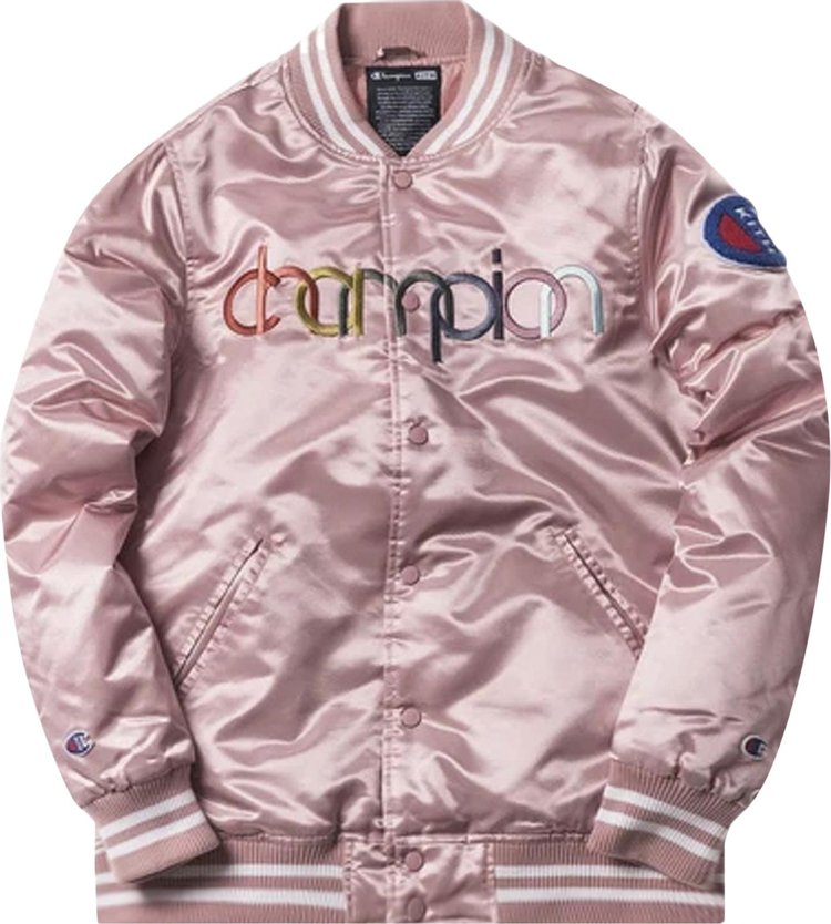 Kith Champion Baseball Jacket 'Pink'
