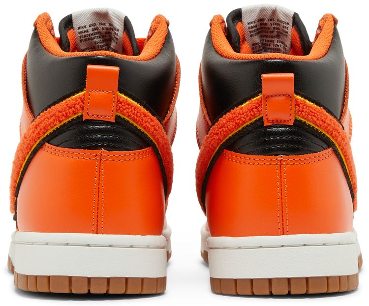 Nike Dunk High Chenille Swoosh   Safety Orange