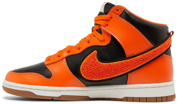 Nike Dunk High Chenille Swoosh   Safety Orange