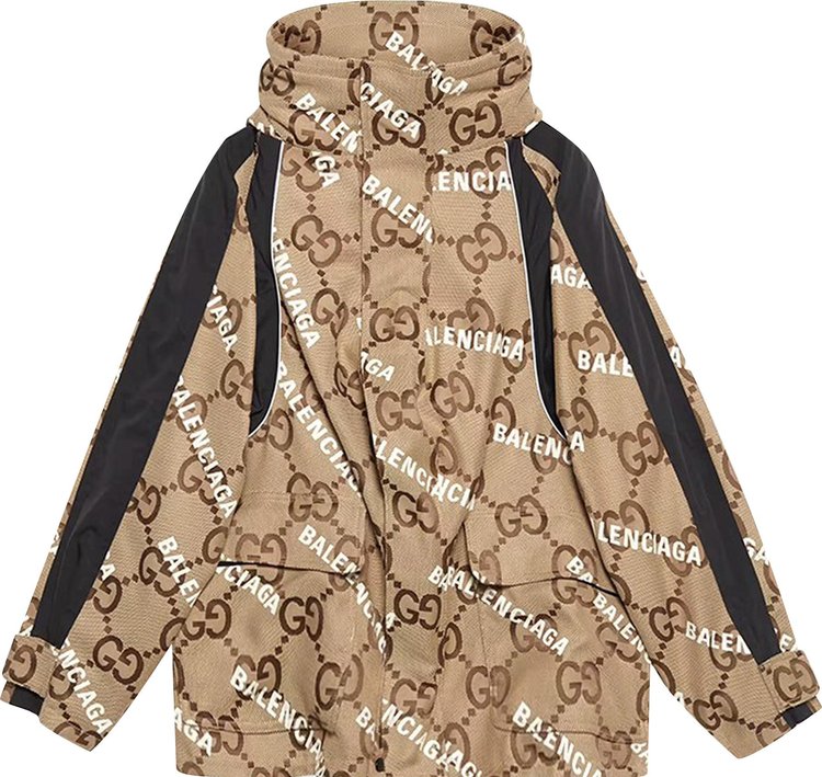 Gucci x Balenciaga The Hacker Project Shoulder Zip Bag Beige in