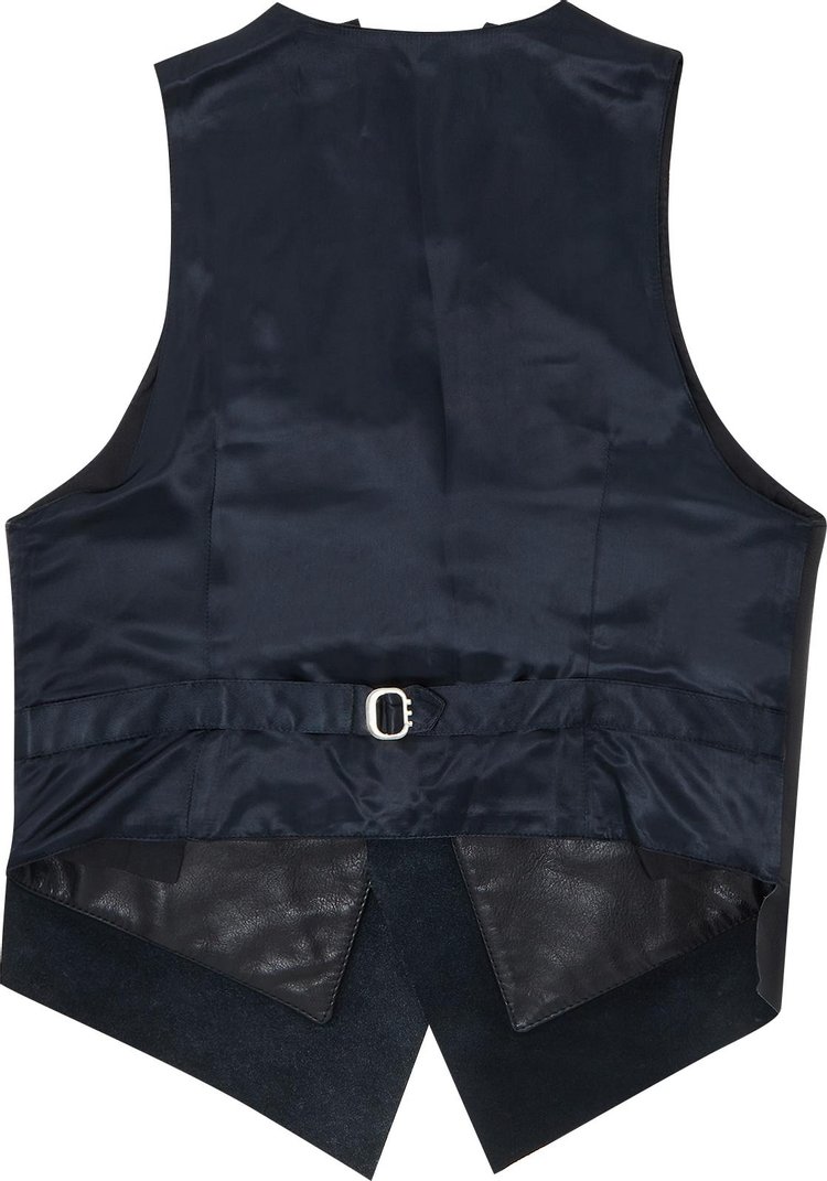 Maison Margiela Artisanal Leather Vest In Black