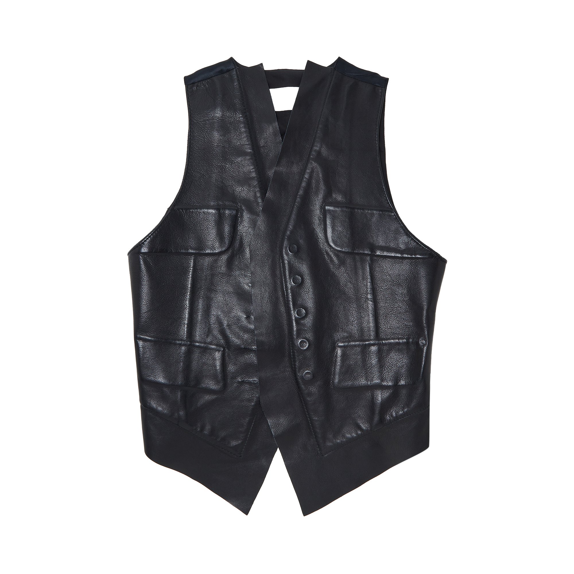 Buy Maison Margiela Artisanal Leather Vest In Black - PT006 TF363 