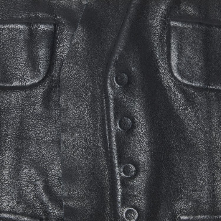 Maison Margiela Artisanal Leather Vest In Black