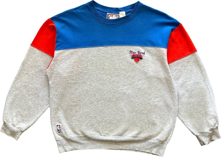 Unisex New York Knicks New Era Heather Gray Vintage Throwback Crew  Sweatshirt