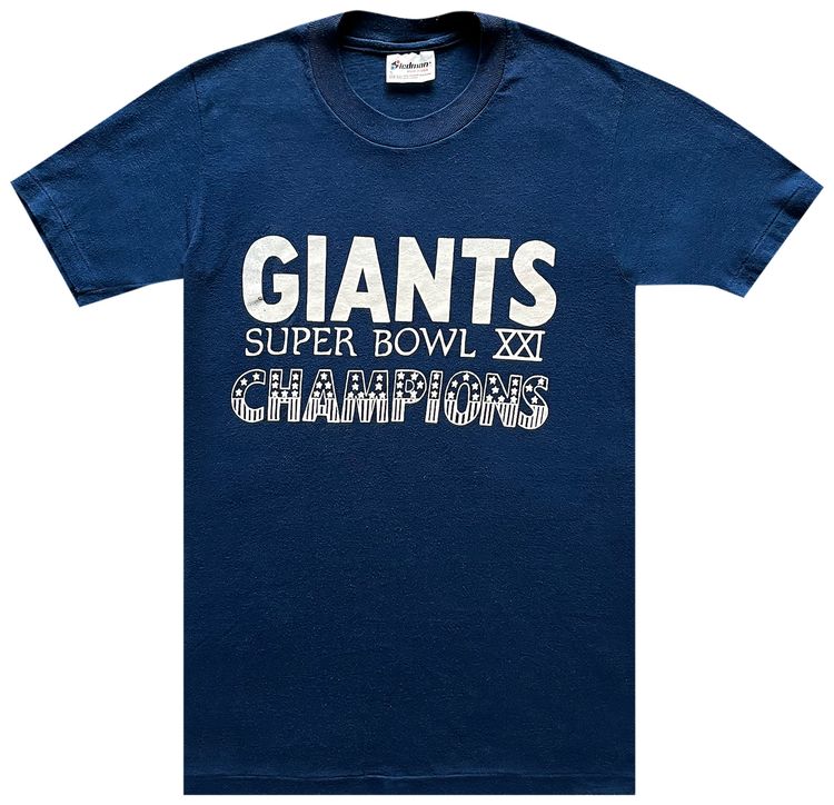Vintage 1987 New York Giants Super Bowl Tee Navy