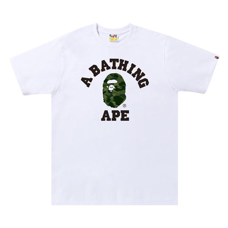 BAPE Color Camo College Tee WhiteGreen