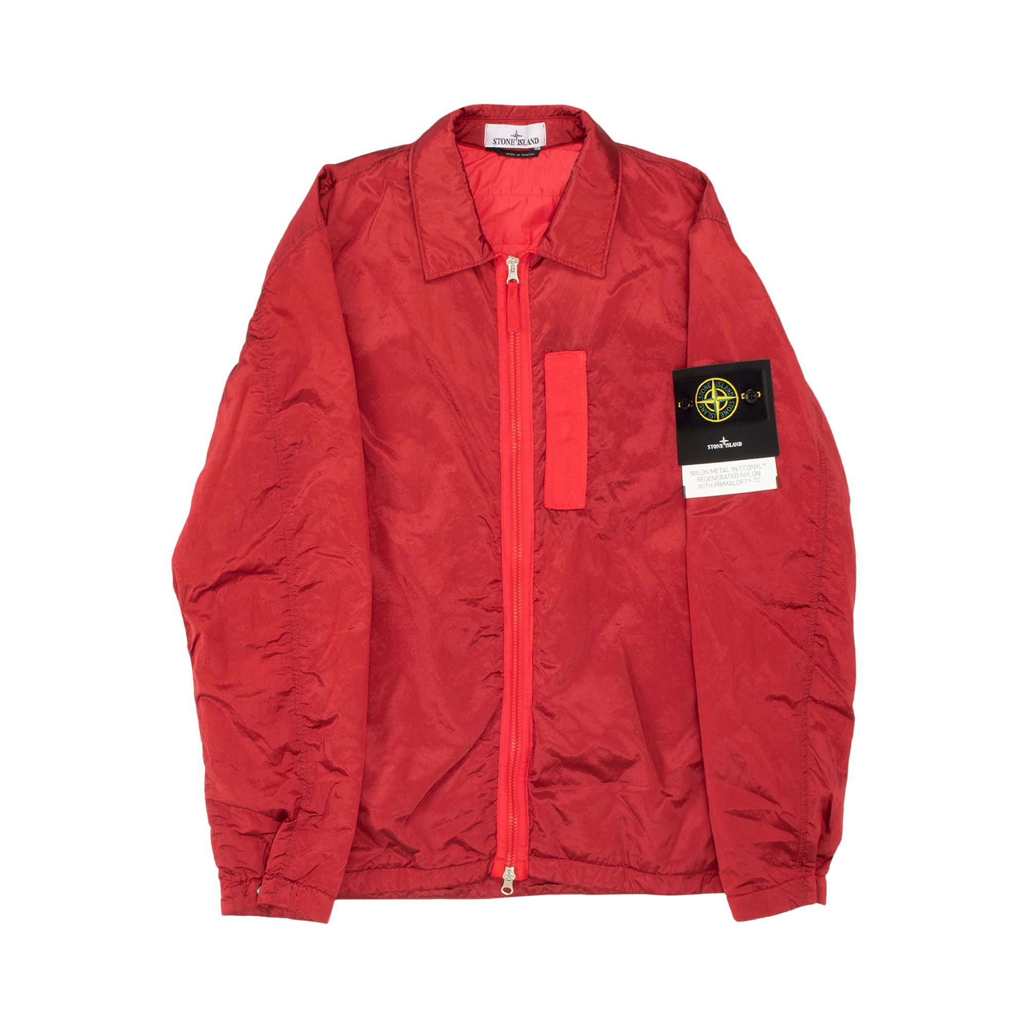 Stone island nylon metal overshirt red sales