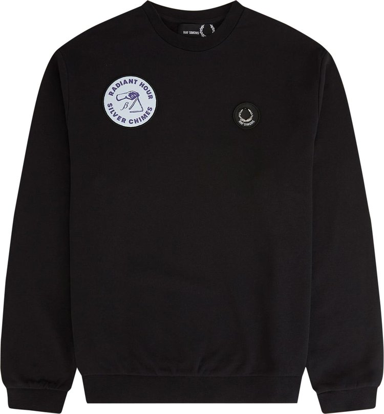 Fred Perry x Raf Simons Patched Sweatshirt 'Black'