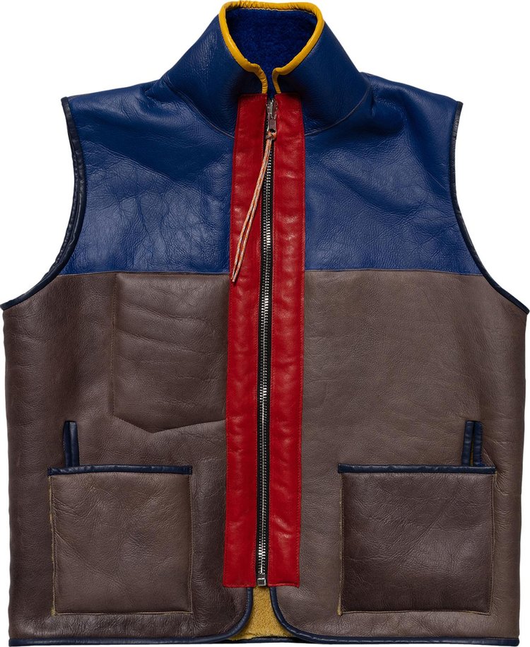 Aries Sheepskin Pat Gilet Multicolor