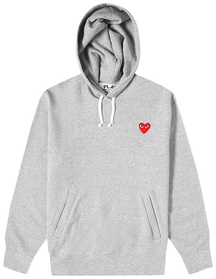 Comme des Garcons Play Hooded Sweatshirt Grey