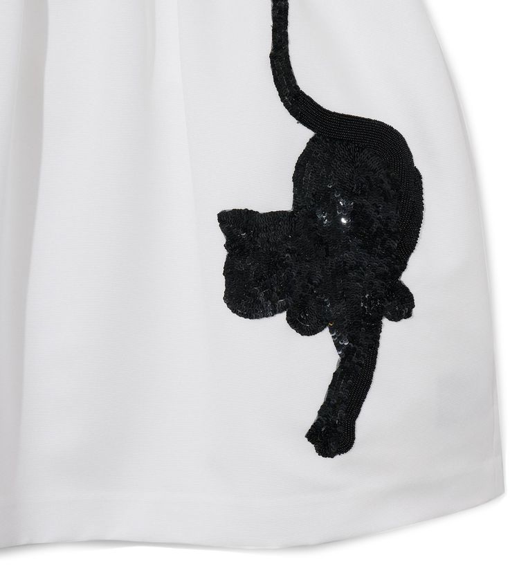 Undercover Cat Sequin Mini Skirt Black