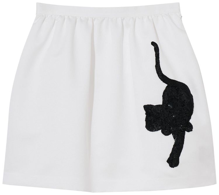 Undercover Cat Sequin Mini Skirt Black