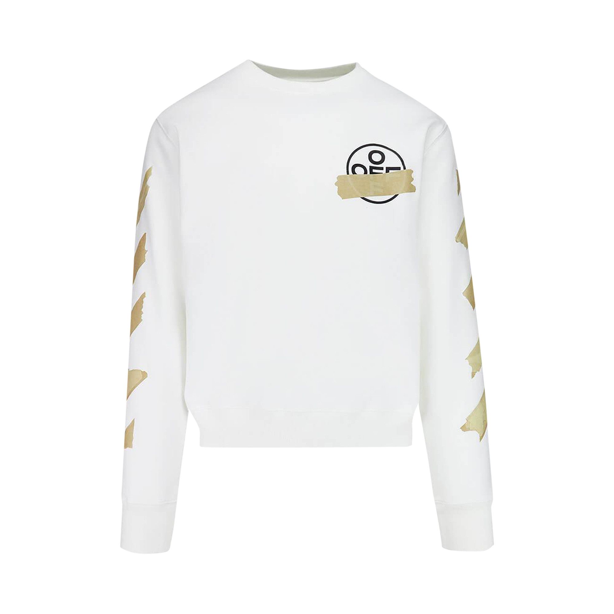 Off white tape over crewneck 2025