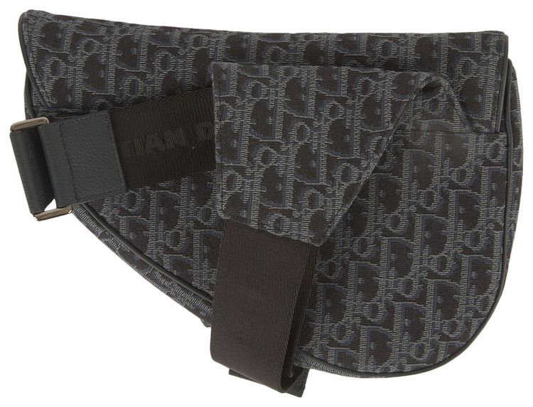 Dior Oblique Saddle Bag Blue Tonal