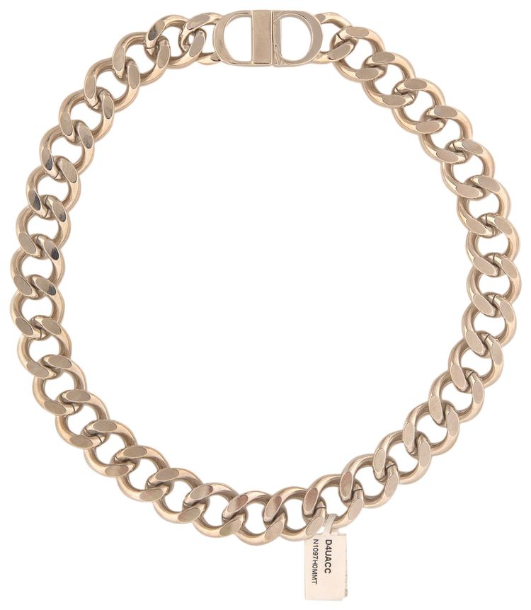 Dior CD Chain Necklace BrassSilver