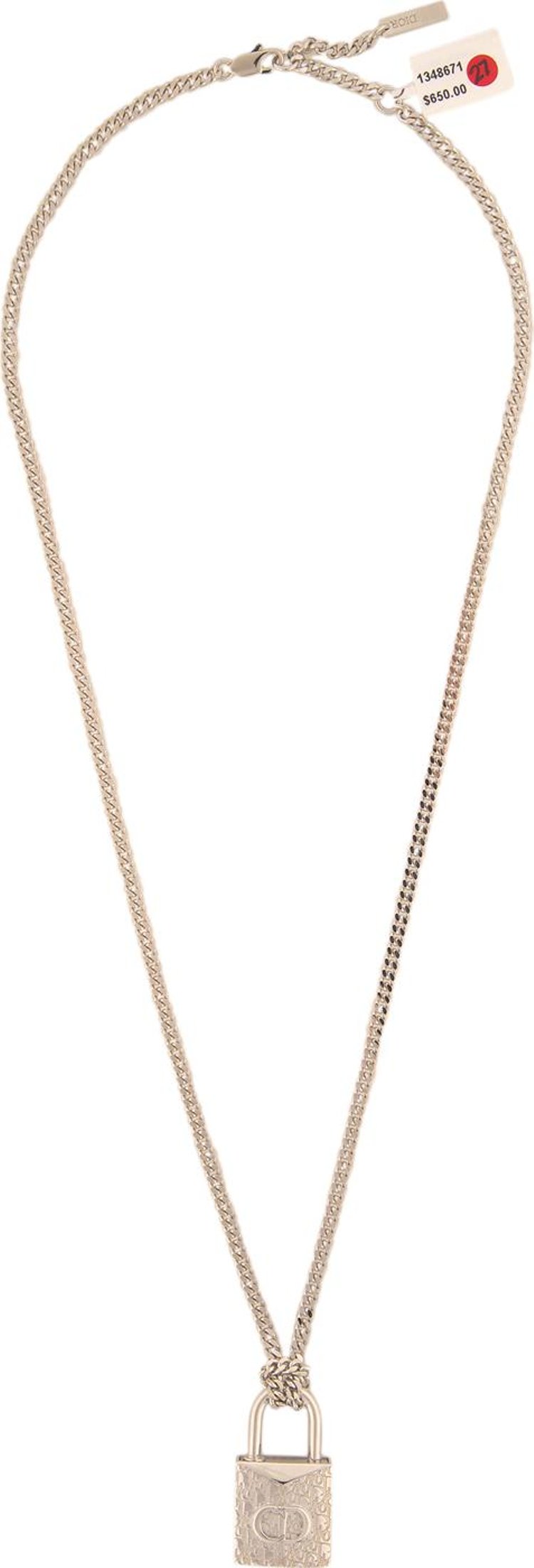Buy Dior Oblique Lock Necklace 'Brass/Silver' - N1096H N1096H0MMT D000 ...