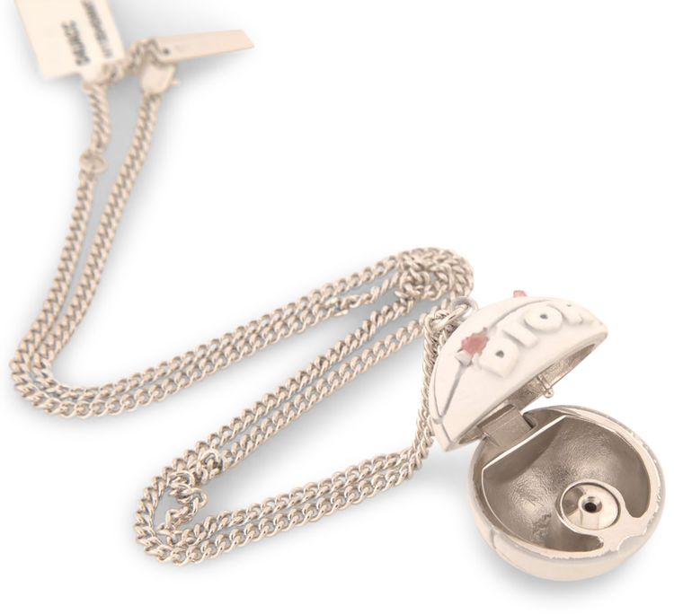 Dior Arsham Ball Pendant Necklace White