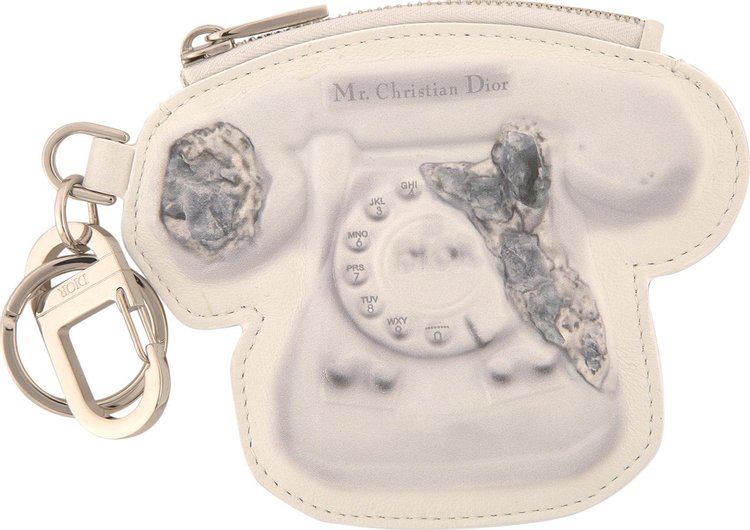 Dior Arsham Phone Zip Coin Case 'White'