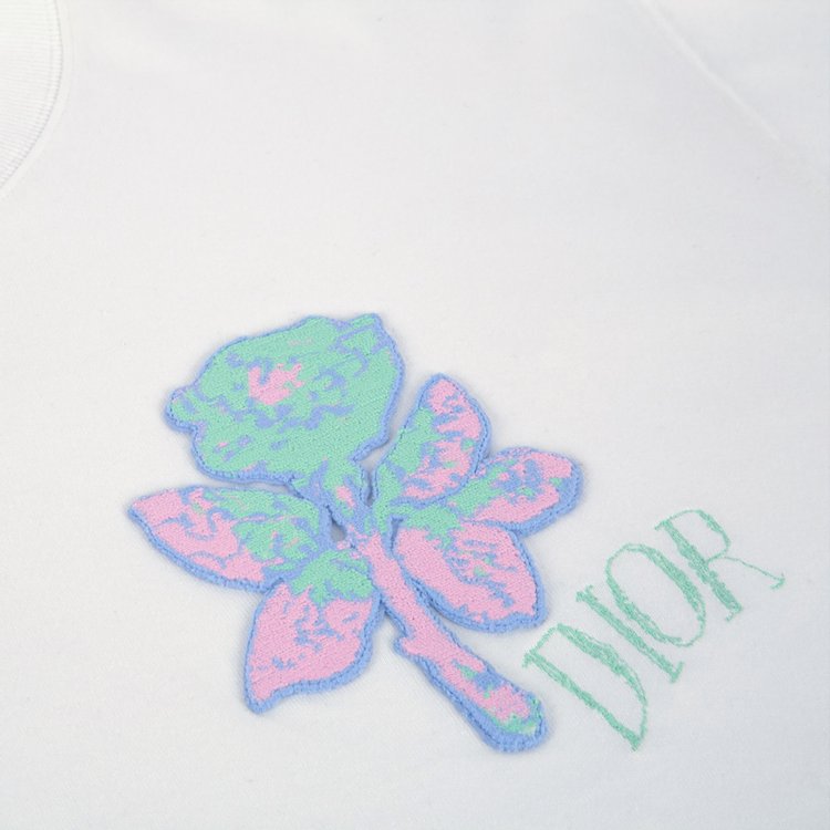 Dior Short Sleeve Foxton Rose T Shirt White