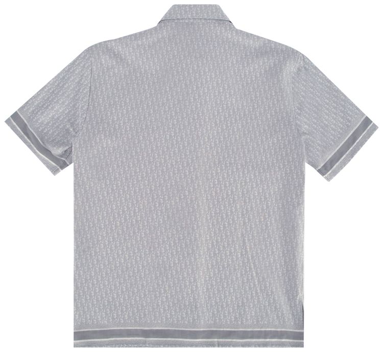 Dior Oblique Short Sleeve Shirt Grey Beige