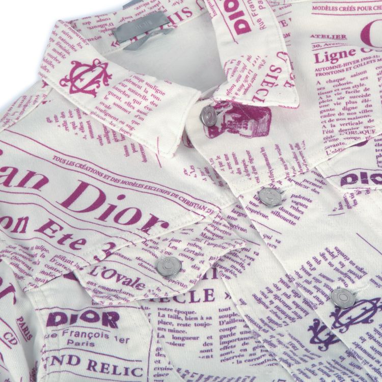 Dior Arsham Newspaper Denim Jacket Multi