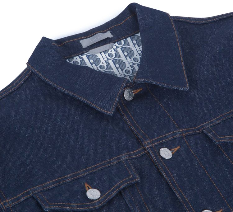 Dior Denim Jacket Oblique Lining Blue