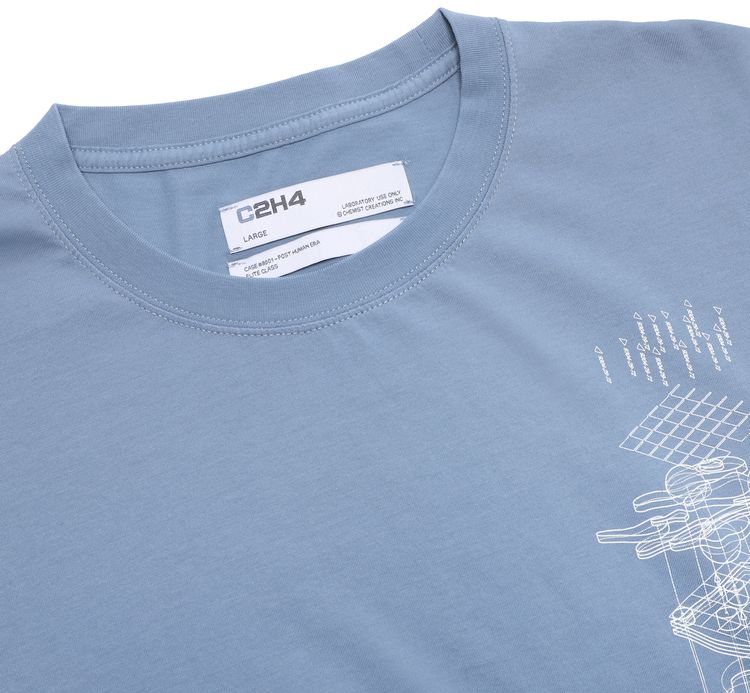 C2H4 Matrix Of Consciousness Printed T Shirt Blue