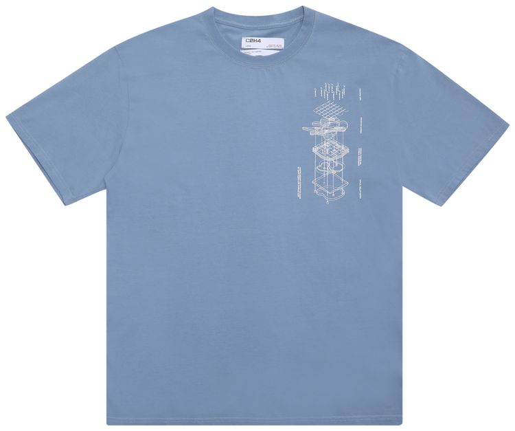 C2H4 Matrix Of Consciousness Printed T Shirt Blue
