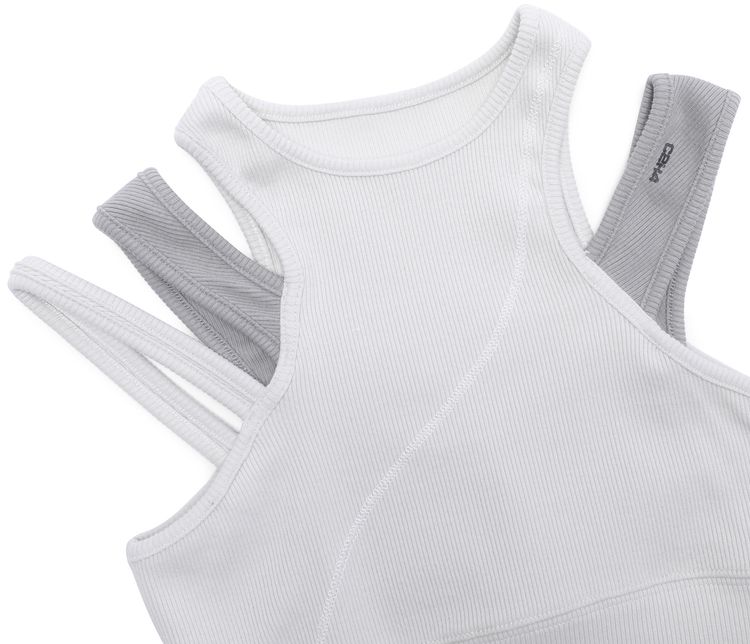 C2H4 Layered Women Sporty Bra Opal Gray