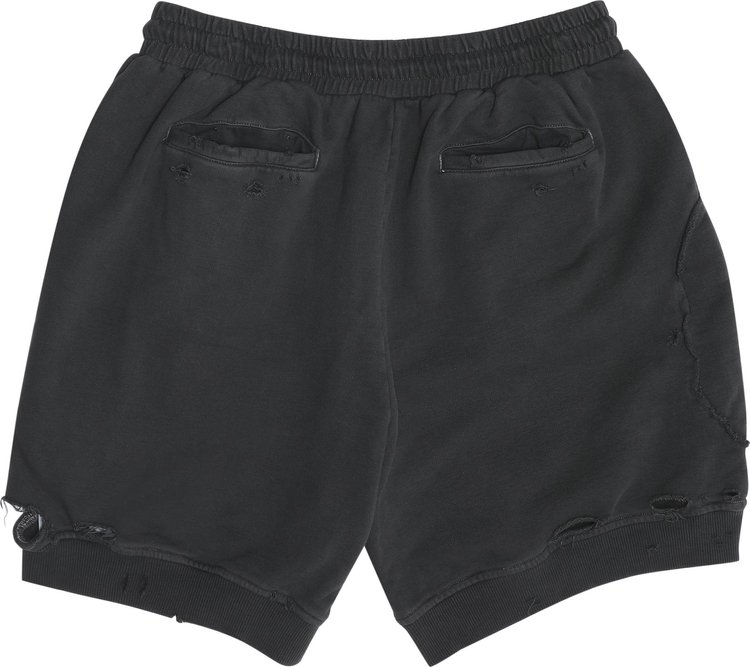 C2H4 Ruin Distressed Sweat shorts Charcoal Gray