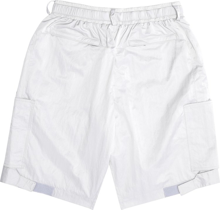 C2H4 Side Pockets Track Shorts Light Gray