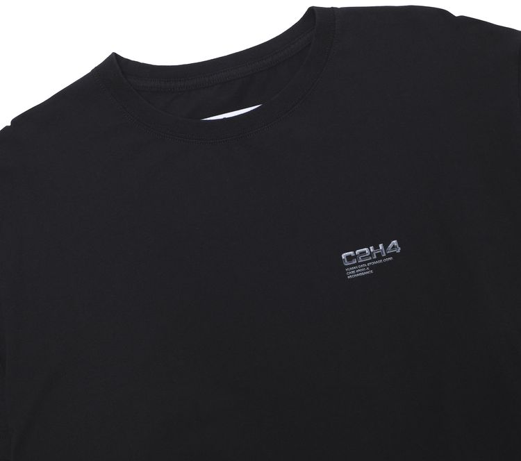 C2H4 Double Layered Long Sleeve T shirt Black