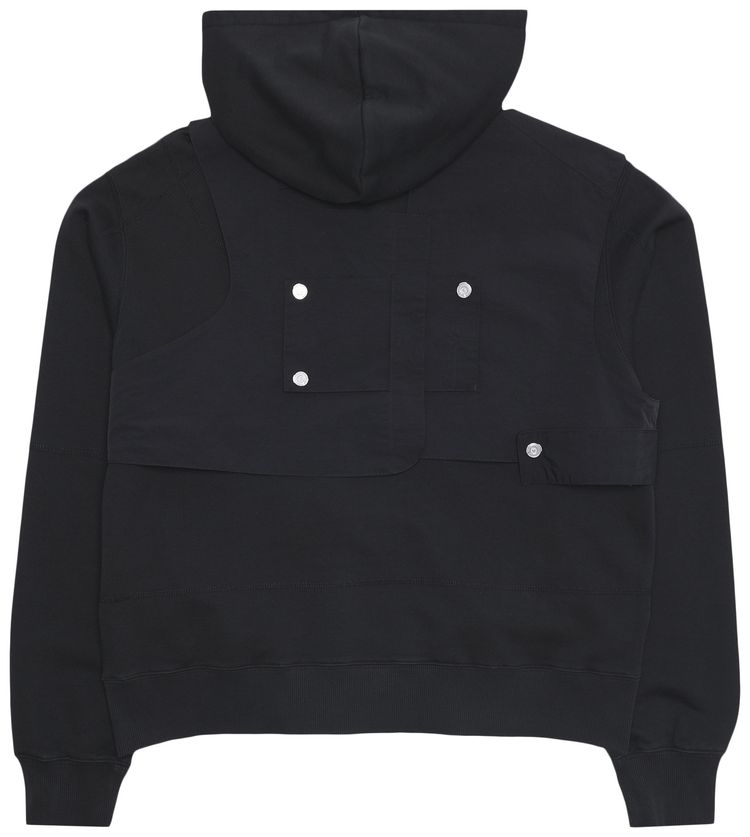 C2H4 Double Layer Intervein Stitch Hoodie Black