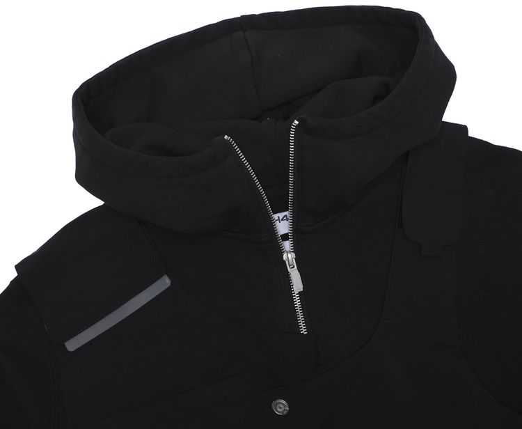 C2H4 Double Layer Intervein Stitch Hoodie Black