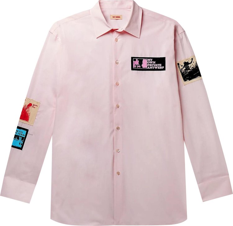 Raf Simons Oversized Shirt With Patches 'Pink'