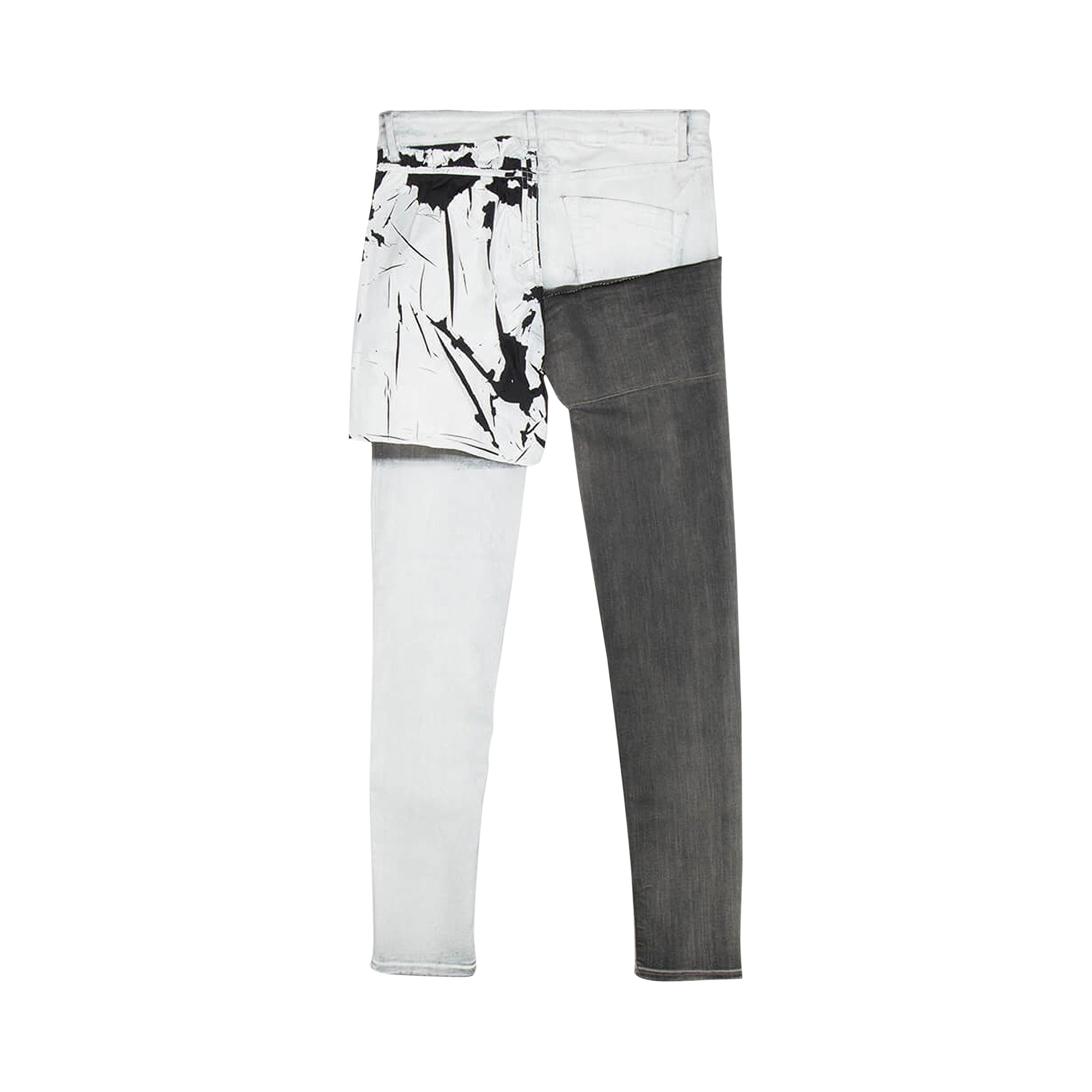 Buy Rick Owens Tecuatl Tyrone Collage Jeans 'Grey/White 
