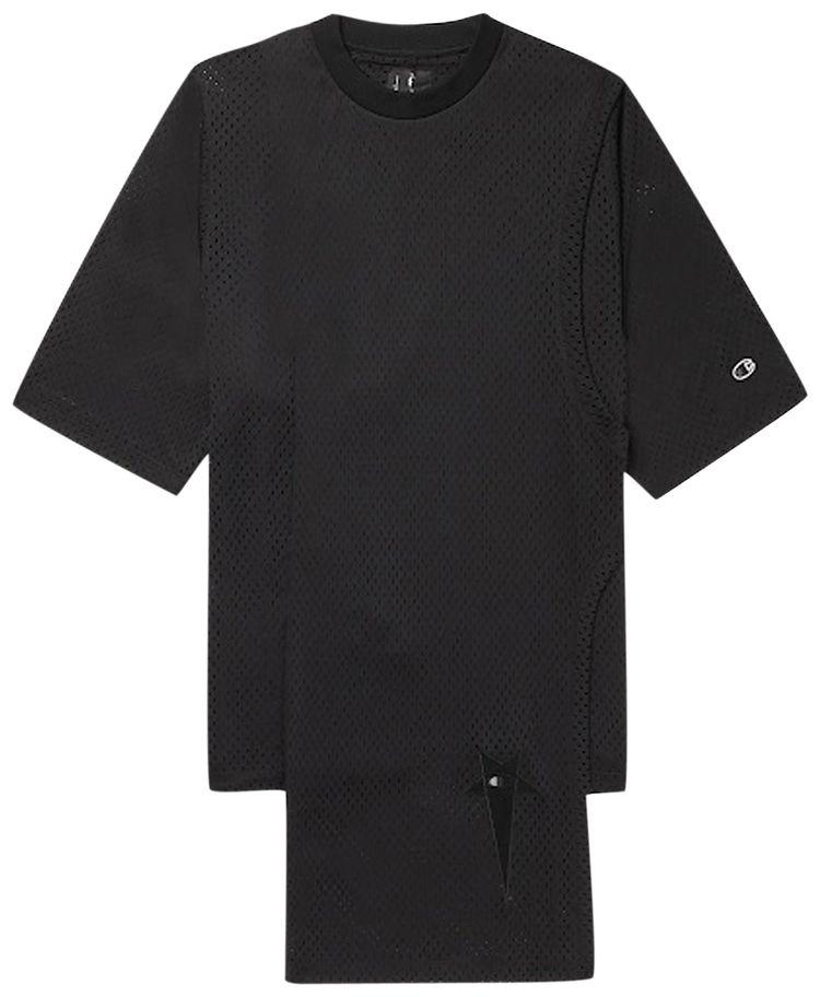 Rick Owens X Champion Black Mesh Toga Tee Black