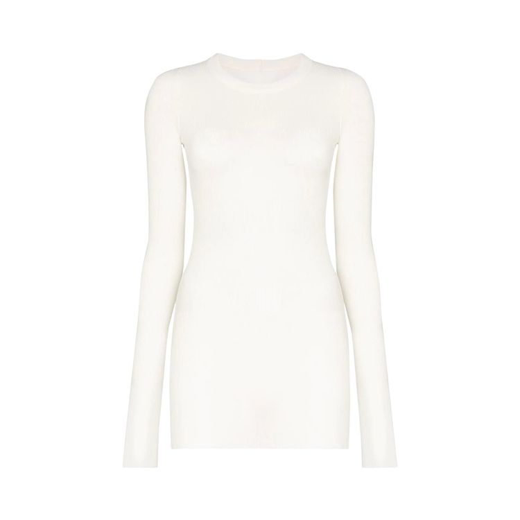 Rick Owens Larry Long Sleeve Rib Tee Oyster